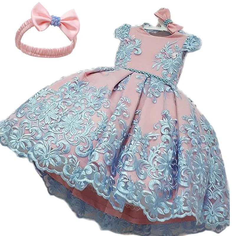 Baby Girl Dress 1 Year Birthday 3 6 9 12 18 24 Months Toddler Girl Clothes Lace Christening Gown Princess Infant Party Dresses