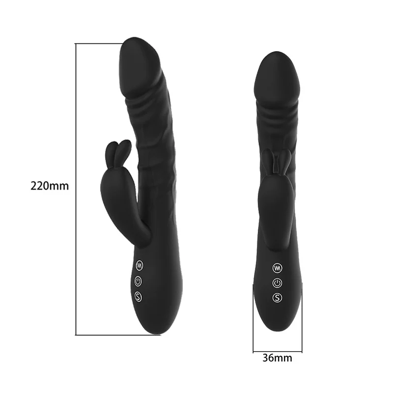 10 Frequency Rabbit Simulation Telescopic Vibrator