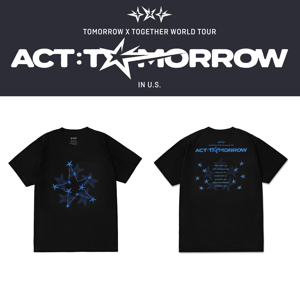2025 Tomorrow x Together ACT Tomorrow IN US Tour Routing T-Shirt