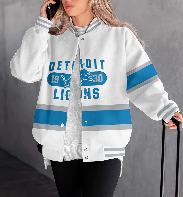 Detroit Lions Women Limited Edition   Full-Snap  Casual Jacket