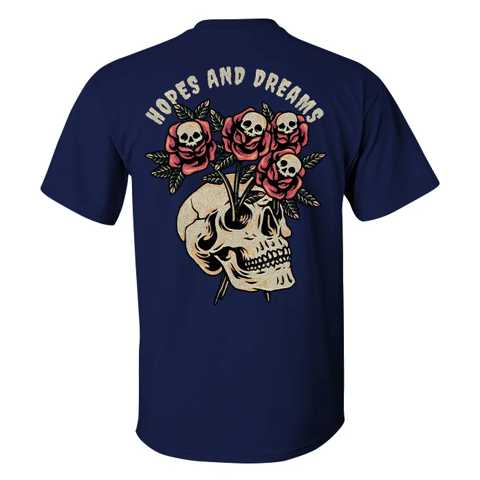 Hopes And Dreams Printed Skull Men's T-shirt