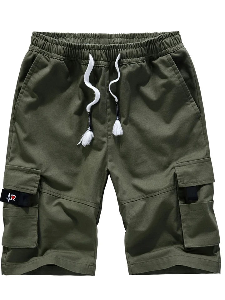 Summer Men's Work Shorts Loose Large Size Men's Cotton Five Pants Multi-pocket Casual Pants-JRSEE