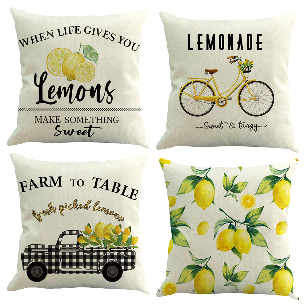 4x Lemon Printed Pillowcase Home Office Linen Throw Cushion Pillow Covers, 501 Original
4x Lemon Printed Pillowcase Home Office Linen Throw Cushion Pillow Covers, 501 Original
