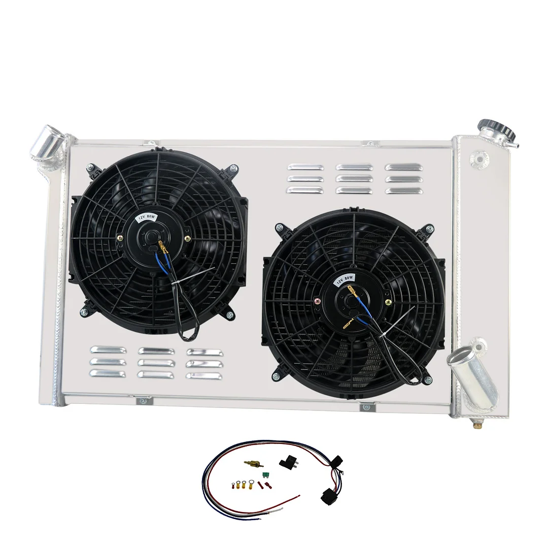 Alloyworks 3 Row Radiator Shroud Fan Relay Kit For 1969 1970 1971 1972 Chevy Corvette 5.7L V8 Engine