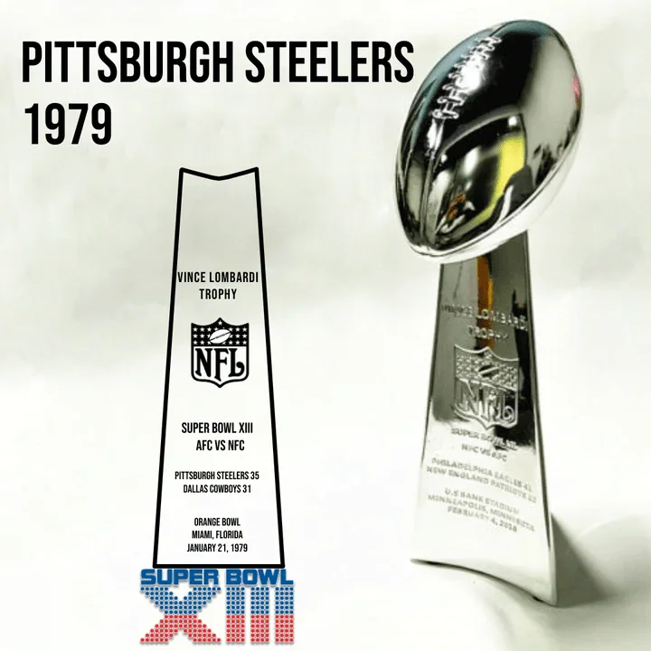 [NFL]1979 Vince Lombardi Trophy, Super Bowl 13, XIII Pittsburgh Steelers
