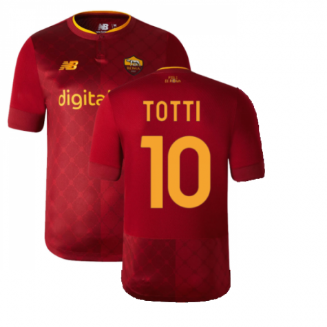 AS Roma Francesco Totti 10 Home Shirt Kit 2022-2023
