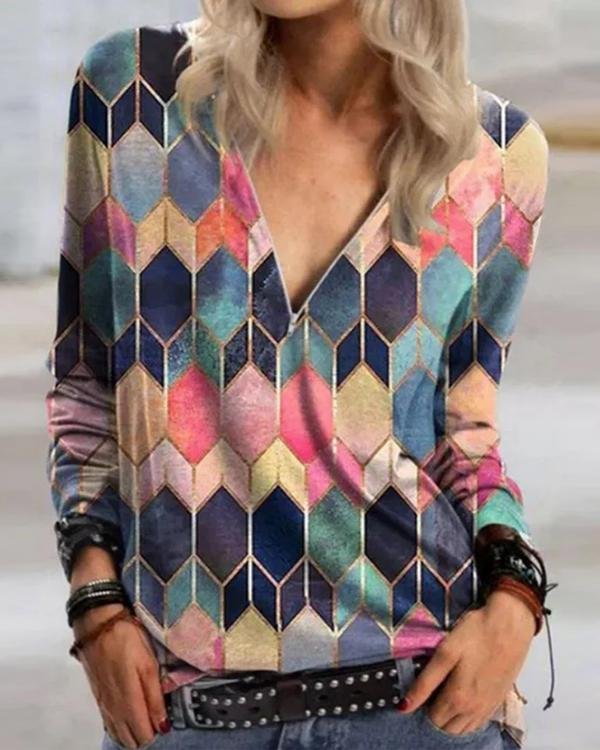 Shift Knitted Long Sleeve Shirts & Tops - Chicaggo