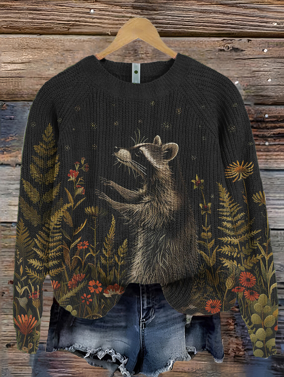 Heron Floral Pattern Print Women's Sweatshirt main image 0