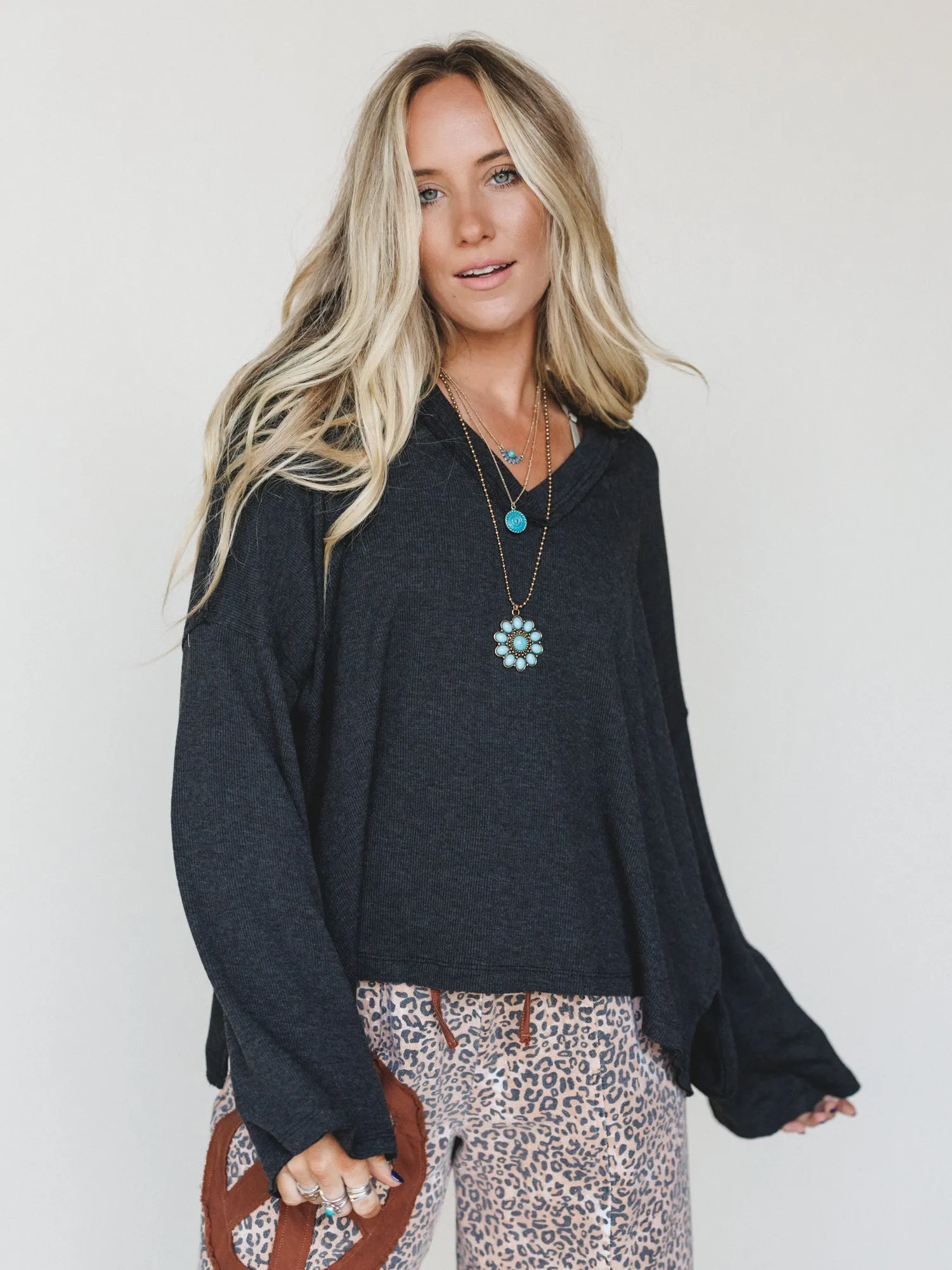 The Nest On The Go Long Sleeve Tee - Charcoal