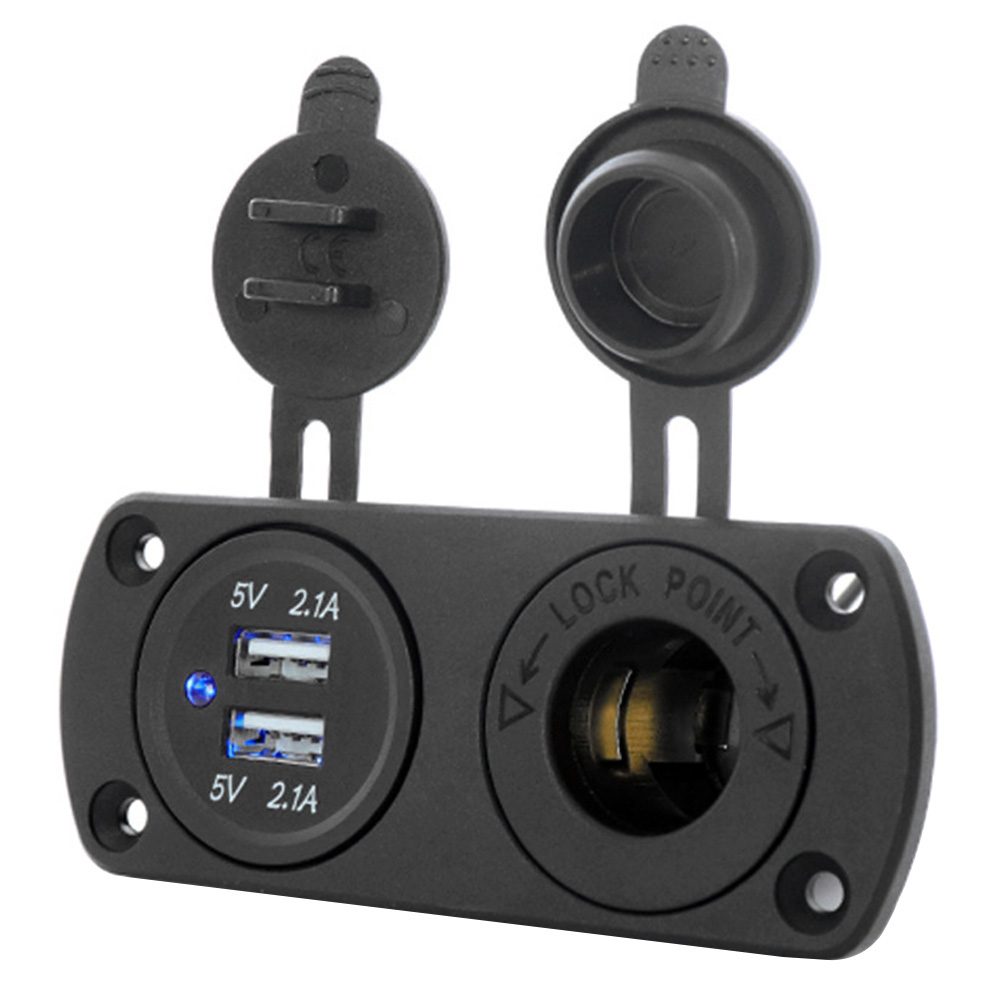 Cigarette Lighter Socket 2.1A+2.1A Dual USB Charger Adapter for Car Boat RV, 501 Original
Cigarette Lighter Socket 2.1A+2.1A Dual USB Charger Adapter for Car Boat RV, 501 Original