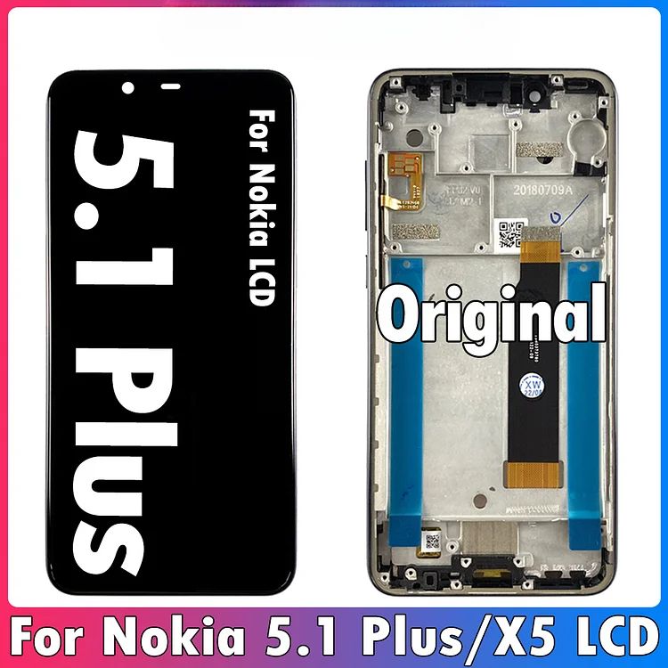 5.86" Original For Nokia 5.1 Plus LCD Display Touch Screen Assembly For Nokia X5 5.1Plus LCD TA-1120 TA-1105 TA-1102 Replacement