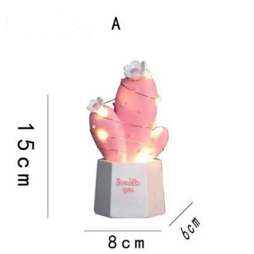 Cute Pink Cactus Home Decor Light SS1178