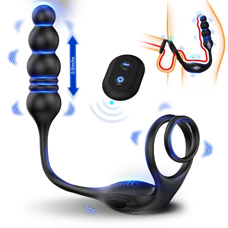 pornhint Pornhint USB Charge Men Thrusting Anal Vibrator Prostate Massager Plug Anal Butt Plug Toy