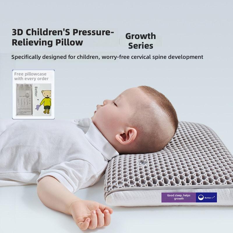 3D Kids Pressure-Relieving Pillow for Healthy Neck Support and Better Sleep