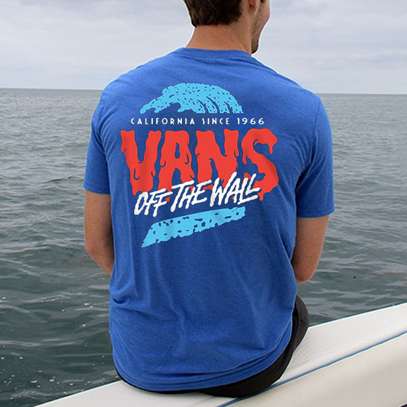 Unisex T-Shirt Vans Surf Beach Daily Crew Neck Short Sleeve Tops / [blueesa] /