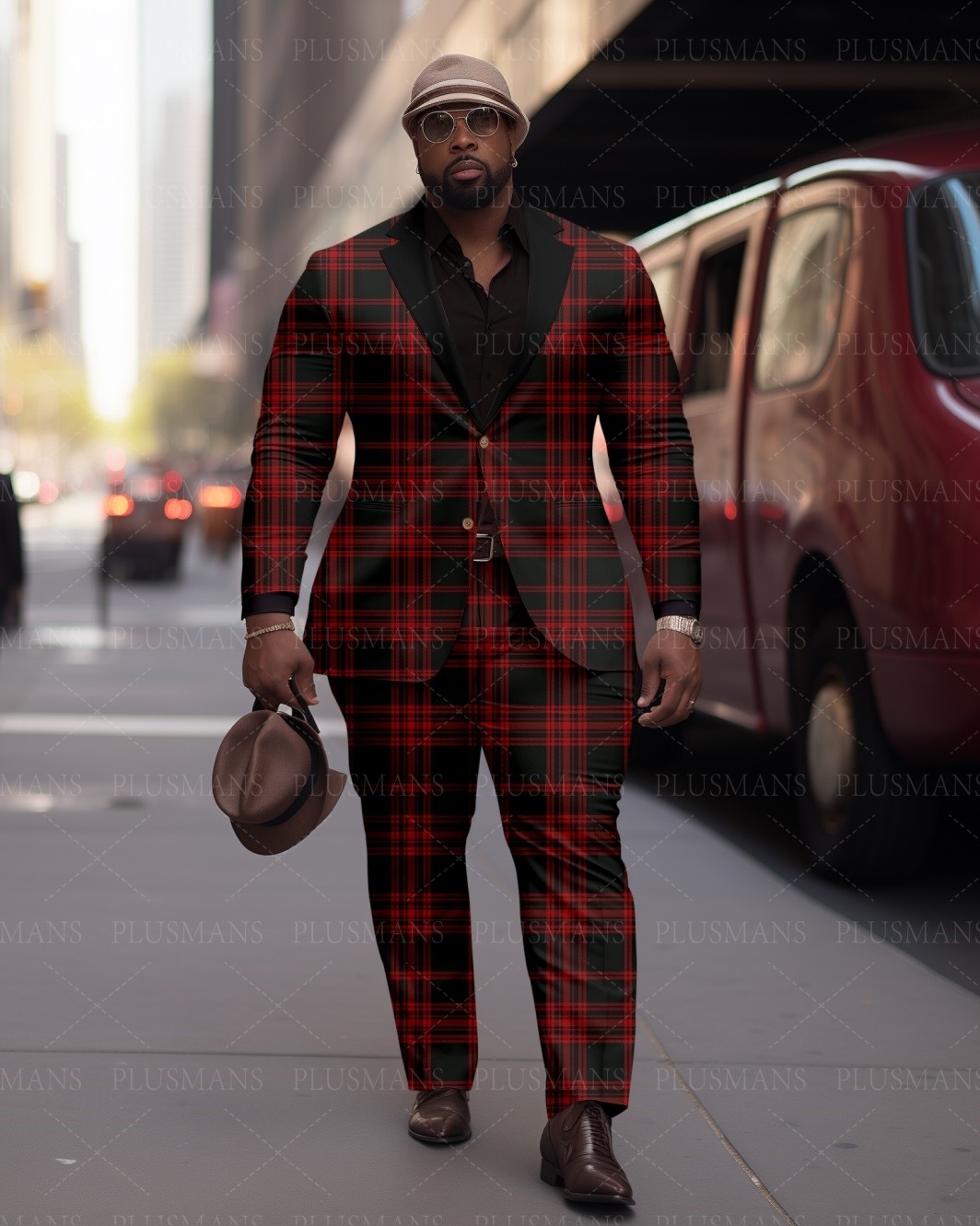 Mens Big and Tall Size Suits - Plus Size Mens Solid Black Suit - Peak Lapel Ticket Pocket