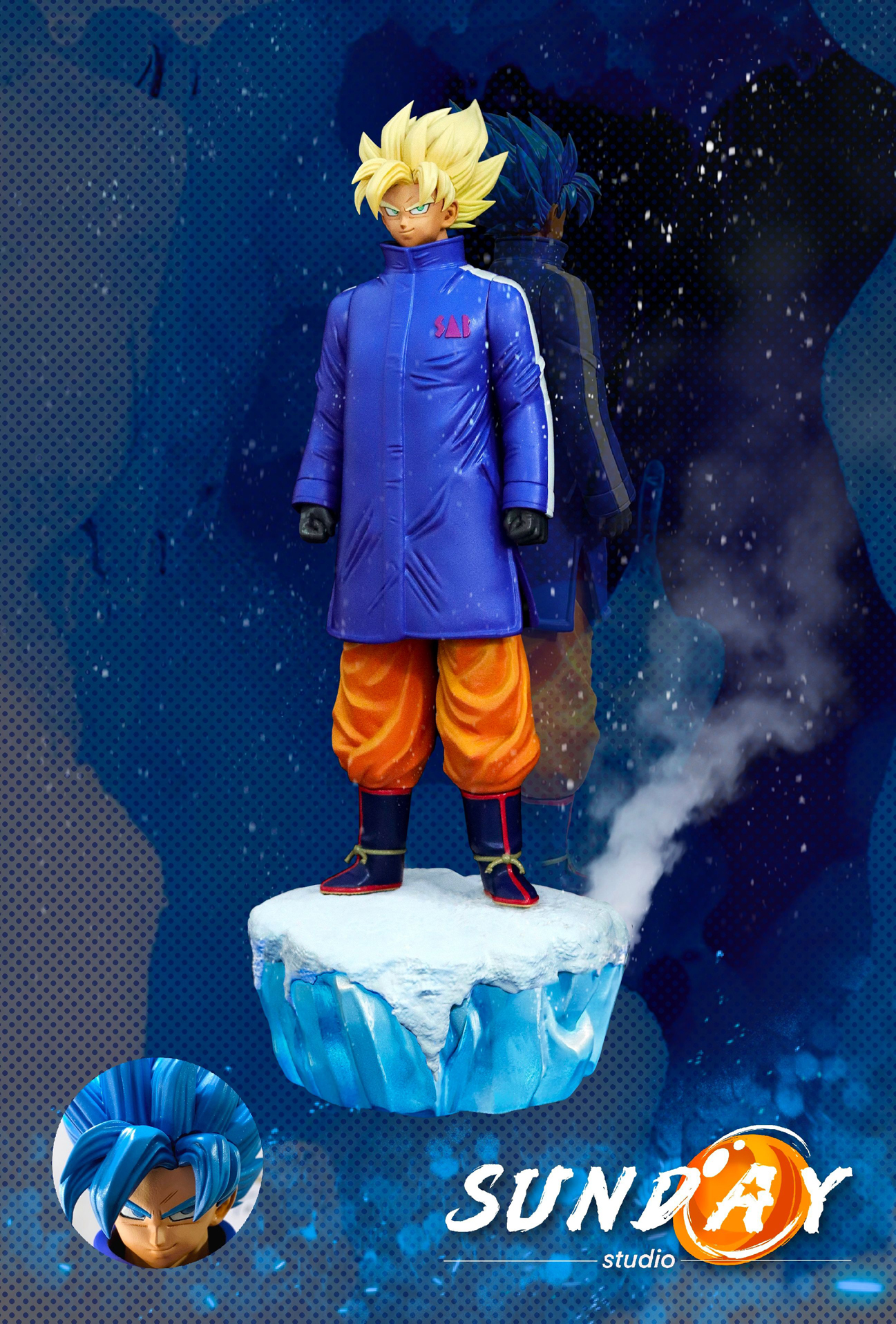 1/6 Scale Winter Suit Super Saiyan Son Goku Dragon Ball Resin Statue