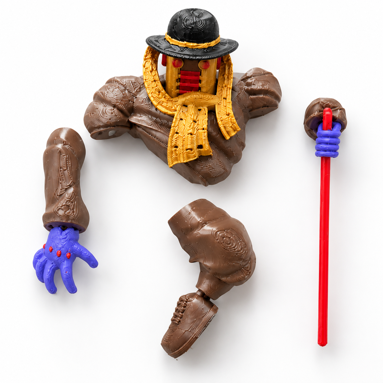 Wonder of U Inspired Magnetic Fridge Decor, 4-Piece 3D Printed PLA Figure Set