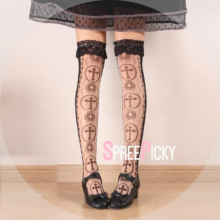 Lolita Cross Stocking Socks SP179517