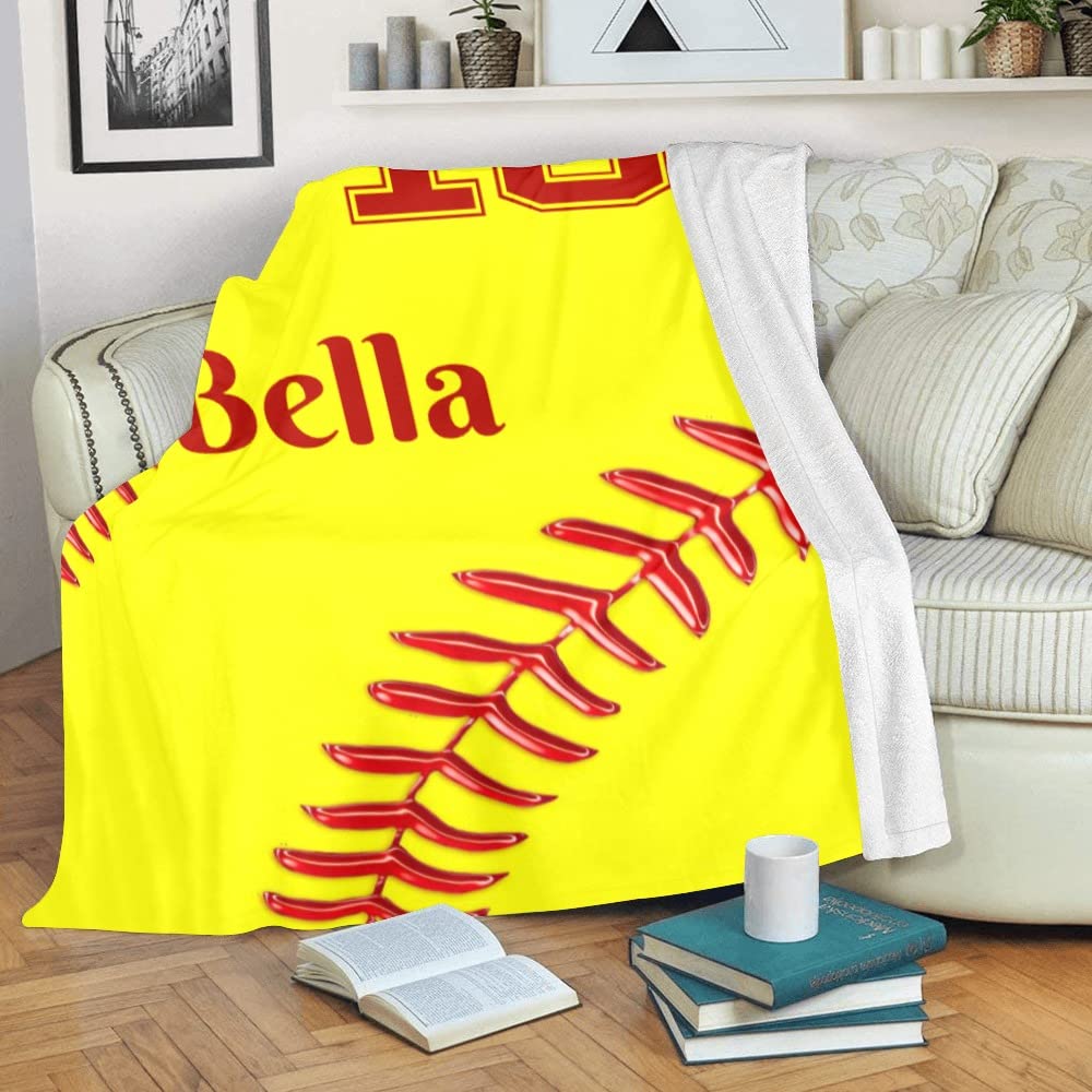 Personalized Softball Blanket for Comfort & Unique BKKid193