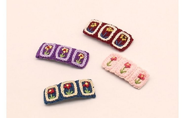 Flower Knit Hair Clip ZH5