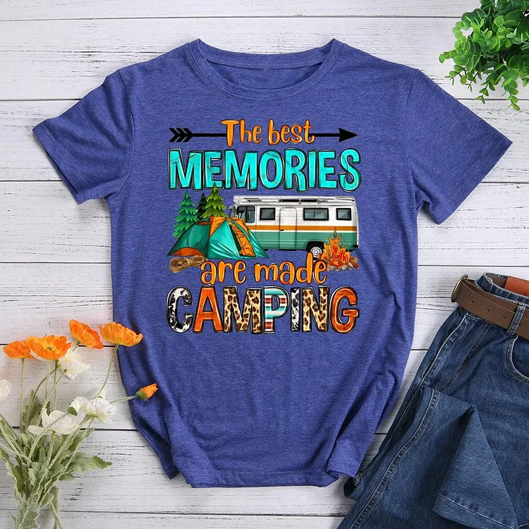ANB - The Best Memories Are Made Camping Round Neck T-shirt-018288
