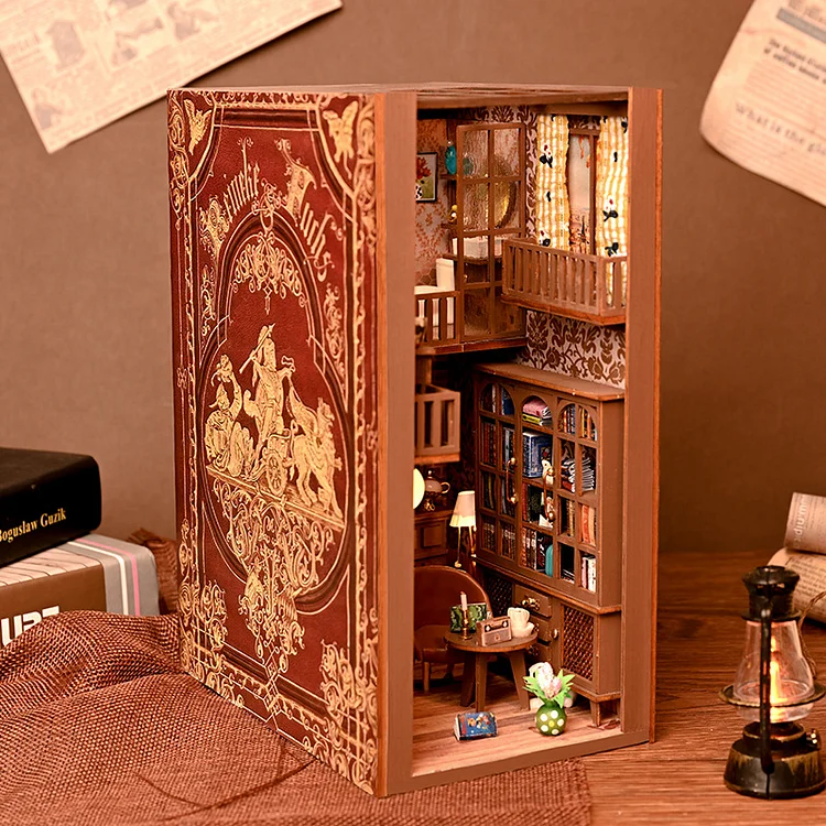 Warm Small Home DIY Book Nook Kit 3D Wooden Puzzle