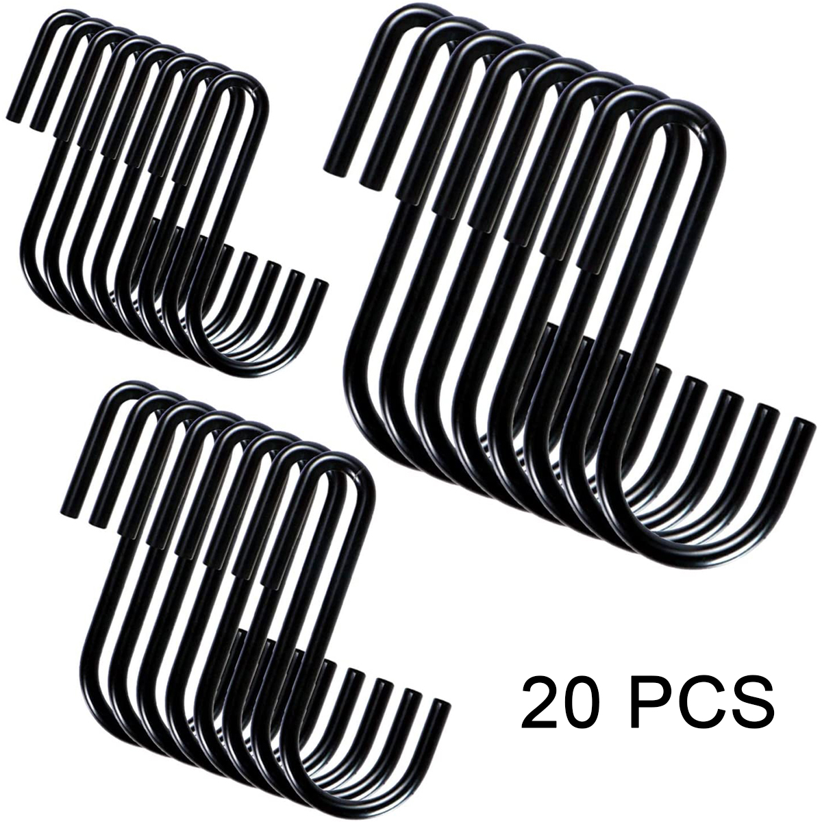 20 PCS S Hooks for Hanging - Zzbety Heavy Duty S Shaped Hooks with