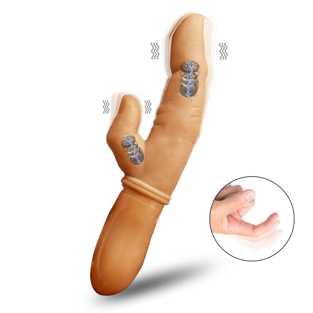 Finger Shaped Powerful G Spot Silicone Dildo - Rose Toy