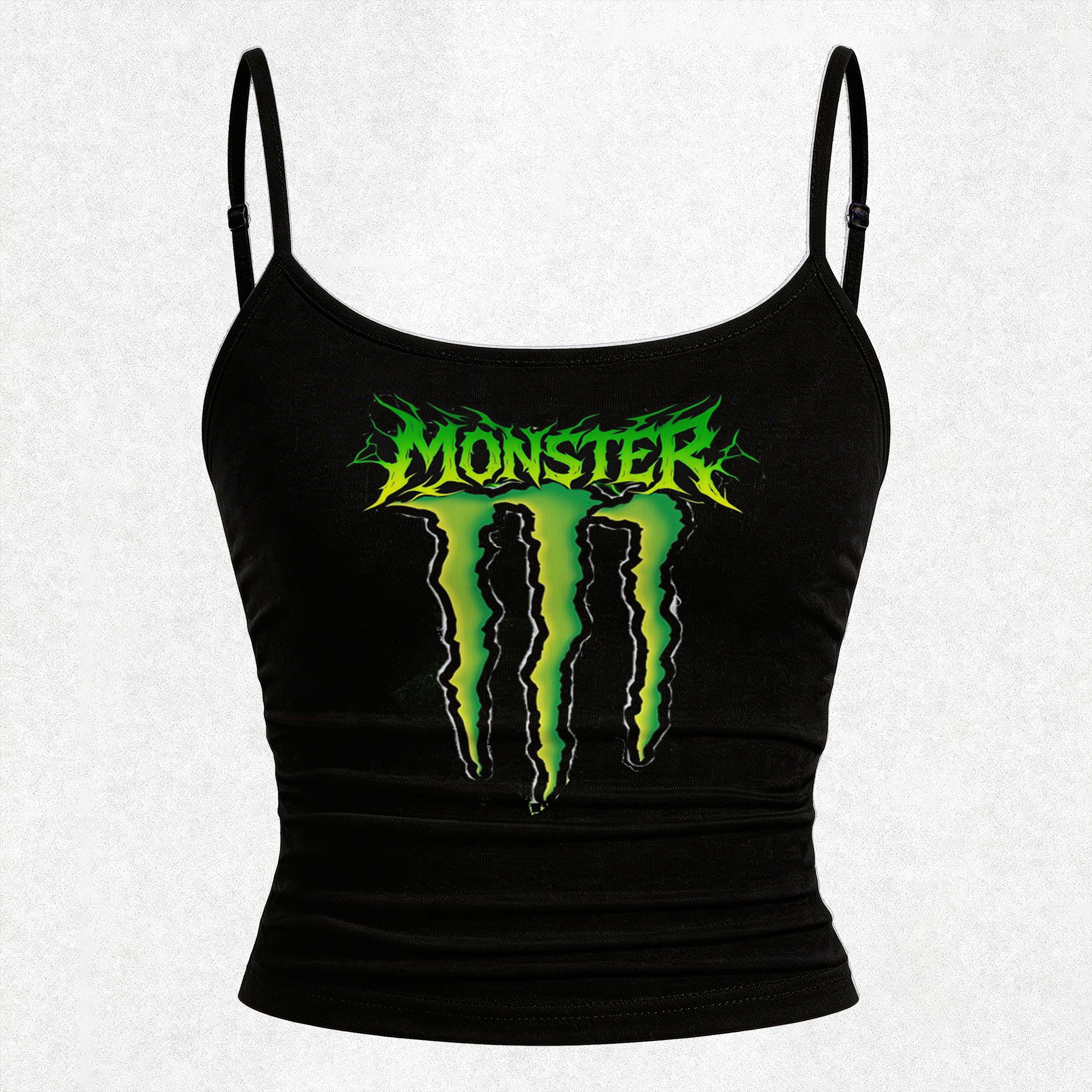 Monster Energy Printed Low Round-Neck Adjustable-Strap Women