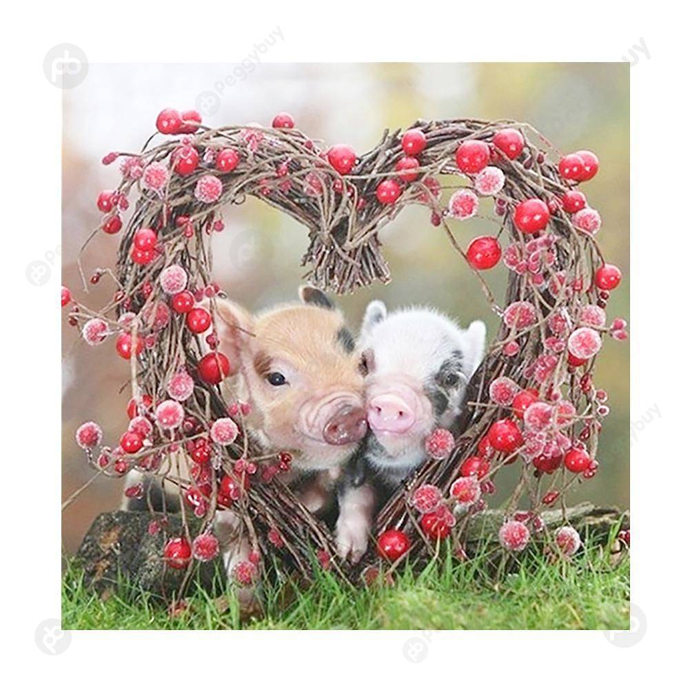 2 Heart Pigs - Round/Square Drill Diamond Painting - 30*30CM, Square diamond 30*30cm, 501 Original
2 Heart Pigs - Round/Square Drill Diamond Painting - 30*30CM, Square diamond 30*30cm, 501 Original