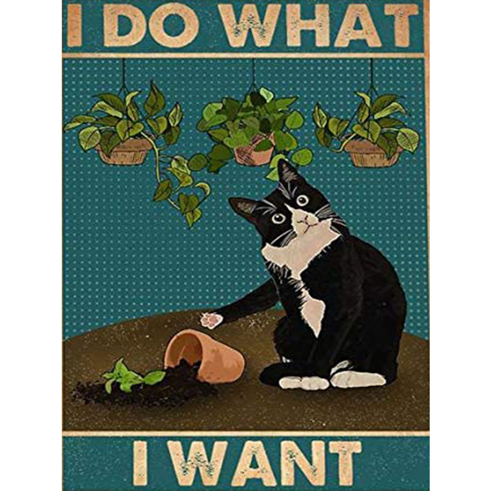 (Multi-Size Round/Square) I Do What I Want Retro Black Cat Poster - Diamond Painting, Round diamond 30*40cm, 501 Original
(Multi-Size Round/Square) I Do What I Want Retro Black Cat Poster - Diamond Painting, Round diamond 30*40cm, 501 Original