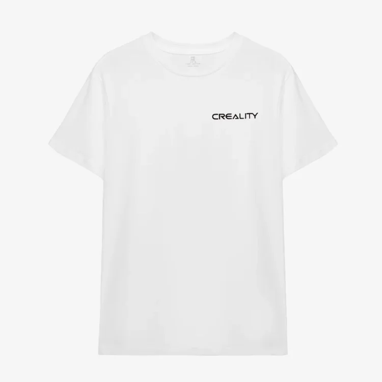 Creality 100% Cotton Short-Sleeve Crewneck T-Shirt (White/Black)