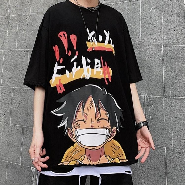 One Piece Luffy Harajuku Summer Tshirt Unisex Top weebmemes