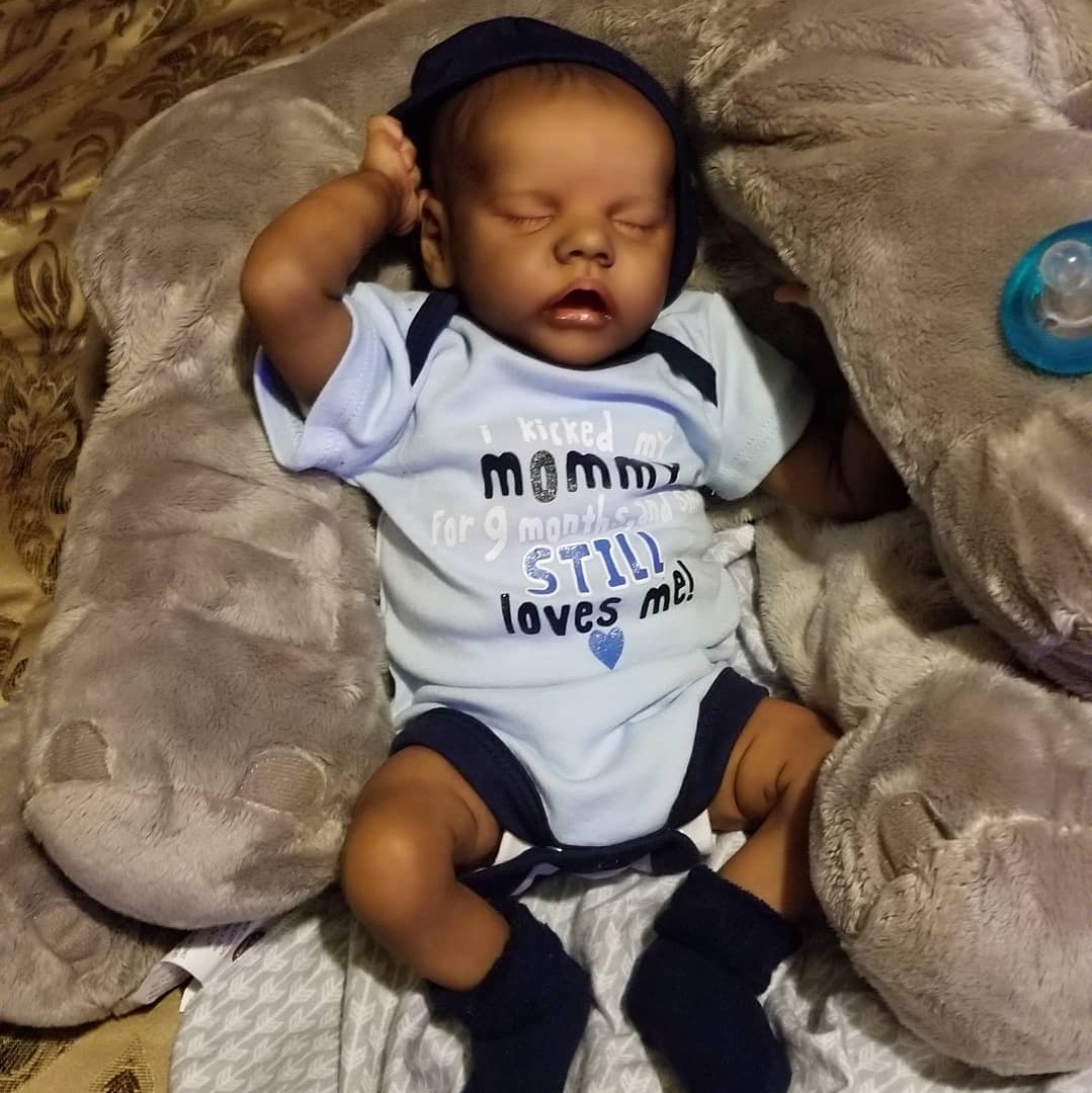 12 Mini Lifelike Cute Silicone Reborn Black African American Baby Boy 12-mini-lifelike-cute-silicone-reborn-black-african-american-baby-boy