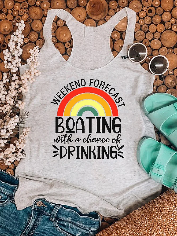 Women's Boating With A Chance Drinking Tank Top socialshop