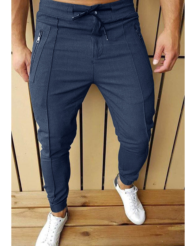 Men's Business Daily Solid Color Casual Pants