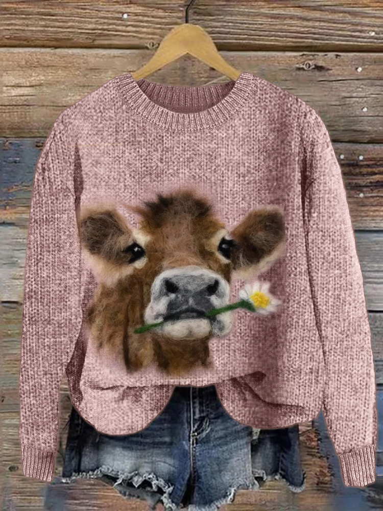 Cow sweater store