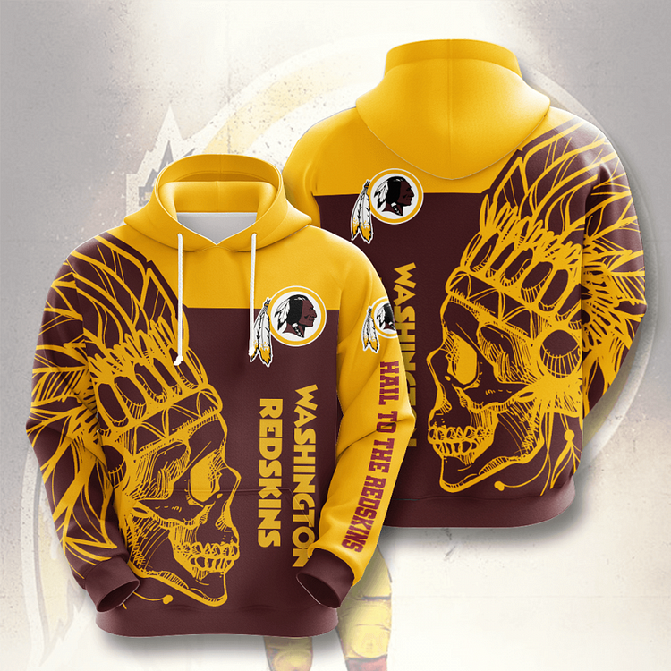Washington Redskins 3D Printed Hooded Pocket Pullover Hoodie