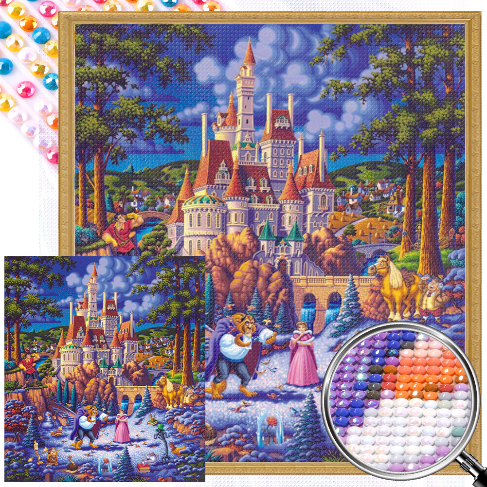 Beauty and The Beast 40*70cm full round drill diamond painting