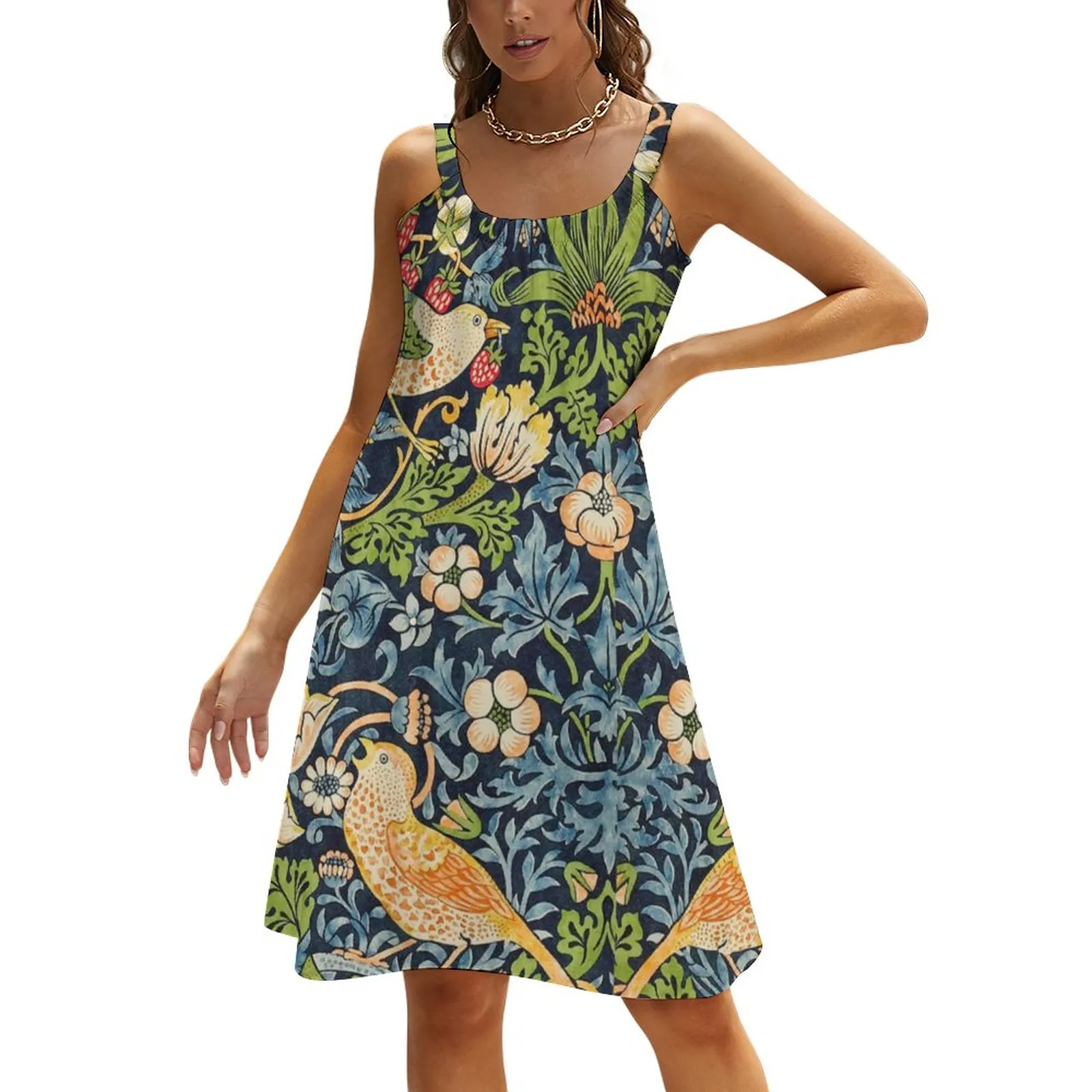 cotton tropical dress Palm Leaf Midi 100% Cotton Hand Wash RET-Applicable Sheer-Corset Long Prom Dress: Color:LilacPurple