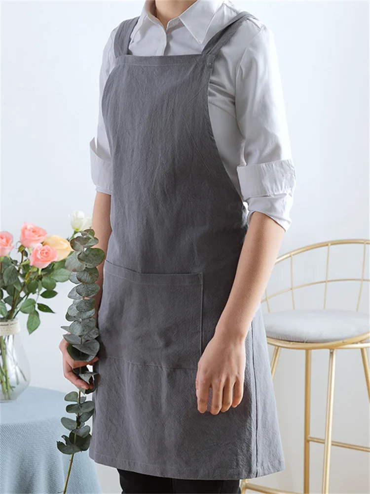 Front Patch Pocket Cross Back Apron