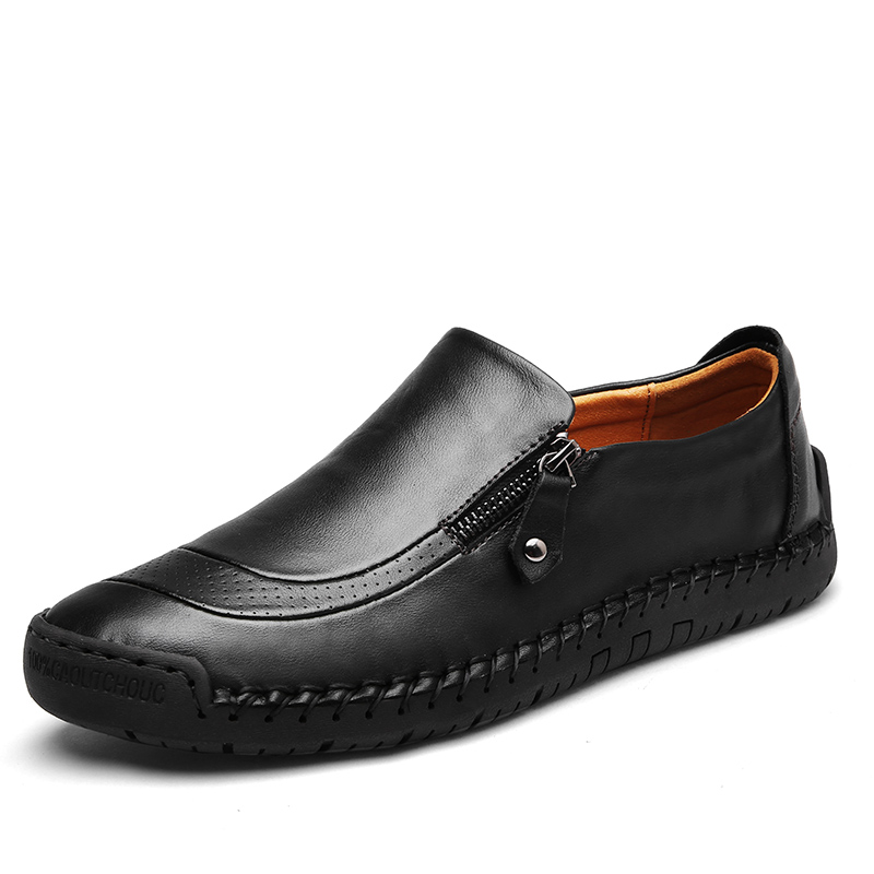 Men's Genuine Leather Breathable Flats Driving Shoes | ARKGET