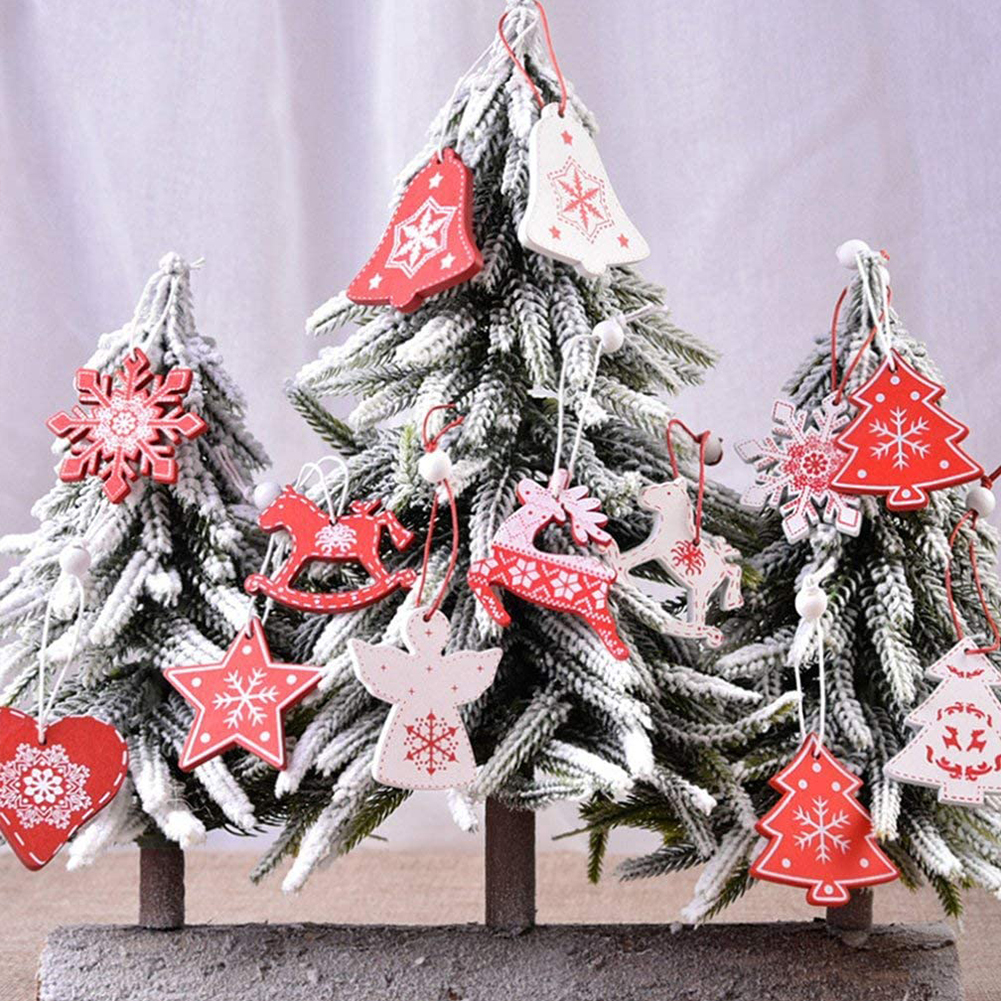 Christmas Ornaments, 12pcs Wooden Xmas Tree Pendant for Party Decoration, 501 Original
Christmas Ornaments, 12pcs Wooden Xmas Tree Pendant for Party Decoration, 501 Original