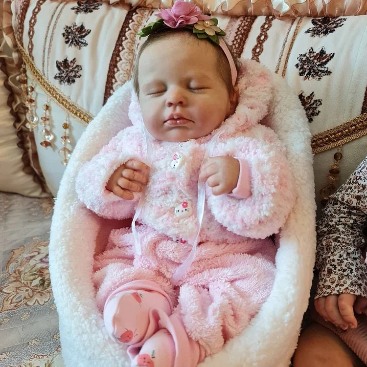  [Heartbeat Dolls]Real Lifelike Reborn Doll 20" Cute Silicone Reborn Sleeping Toddler Baby Doll Girl Weighted for Realism and Poseable - Reborndollsshop®-Reborndollsshop®
