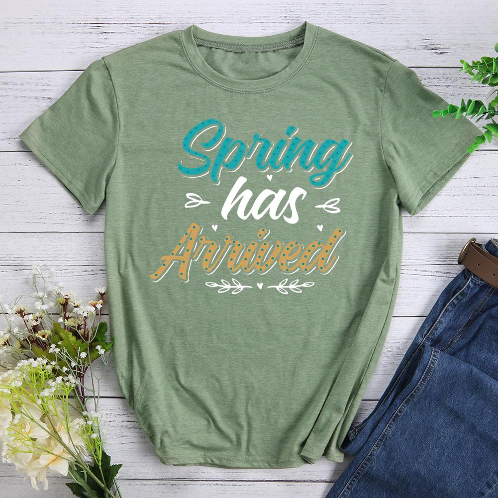 spring has arrived Round Neck T-shirt-017182-Guru-buzz