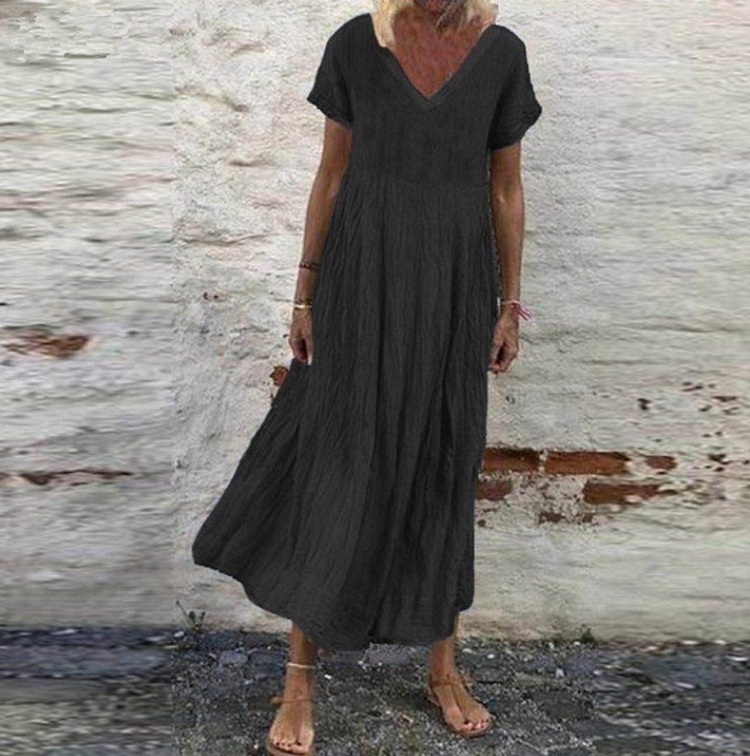 Elderly Women's Summer Plus Size Beach Dress -  Older In Fashion