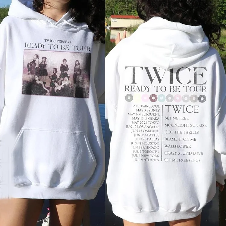 TWICE 5th World Tour READY TO BE Alumb Tracklist Hoodie