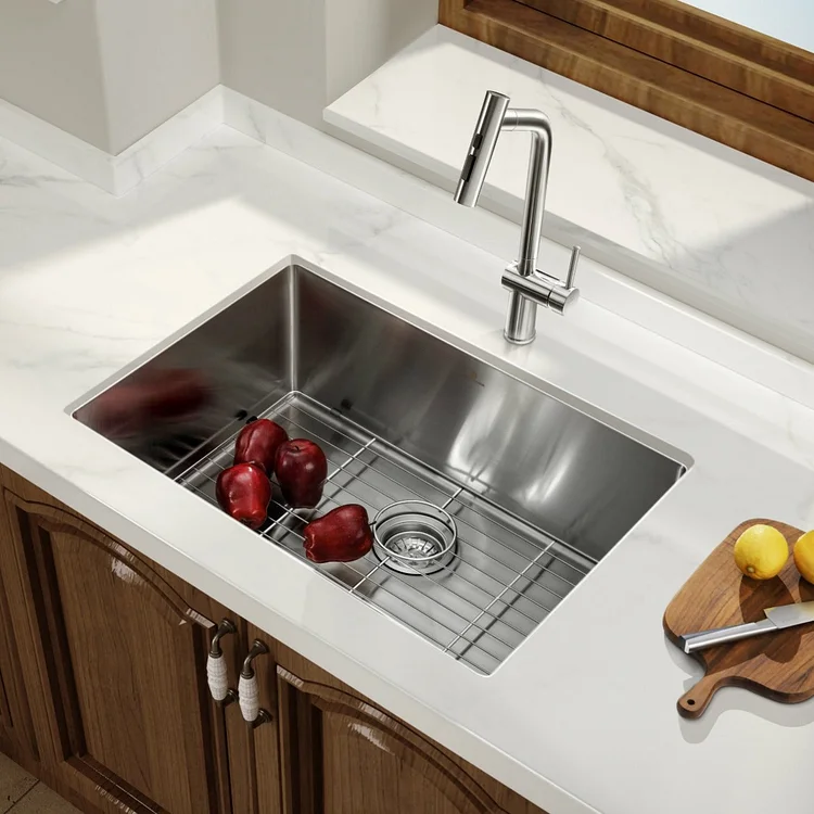 Stainless Steel Kitchen Sink Single Bowl 27-inch
