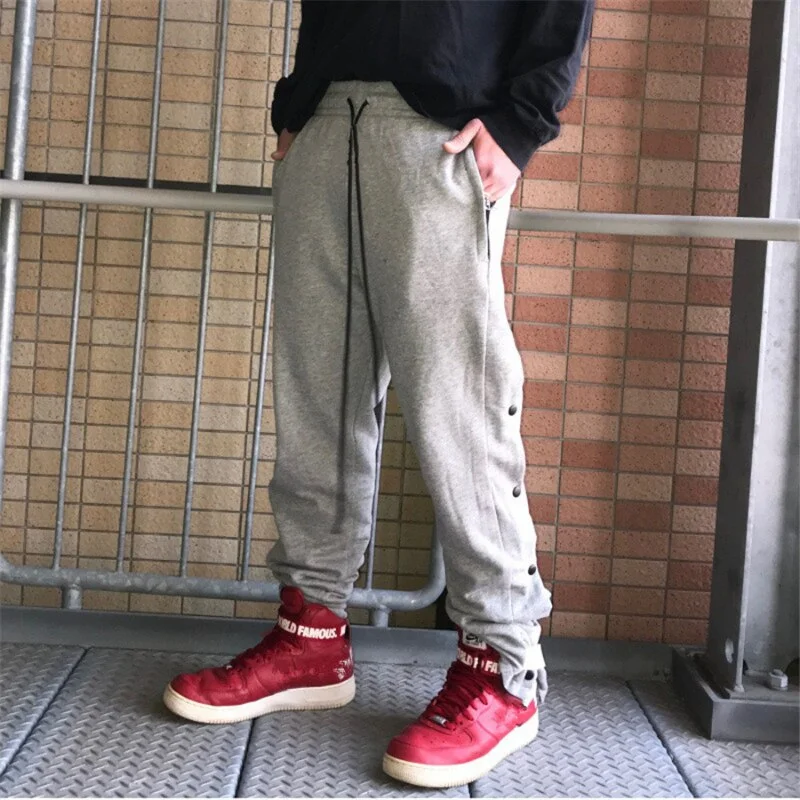 Aonga  Cargo Pants Men 2023 Hip Hop Streetwear Jogger Pant Velcro Trousers Gyms Fitness Casual Joggers Sweatpants Men Buttoned Trousers
